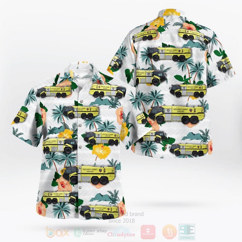 BEST William P. Hobby Airport Houston Fire Department 3D Aloha Shirt 2 William P Hobby Airport Houston Fire Department Hawaiian Shirt