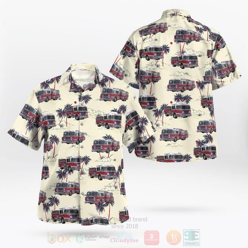 BEST Wilmington, Delaware, Brandywine Hundred Fire Company No.1 3D Aloha Shirt word2
