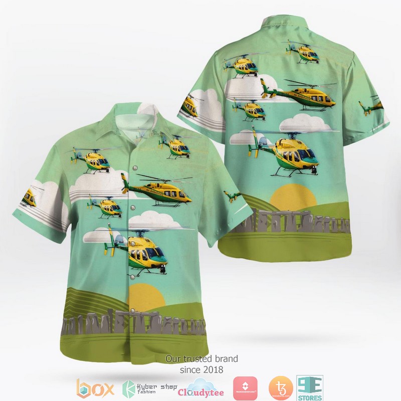 Wiltshire Air Ambulance Bell 429 3D Hawaii Shirt