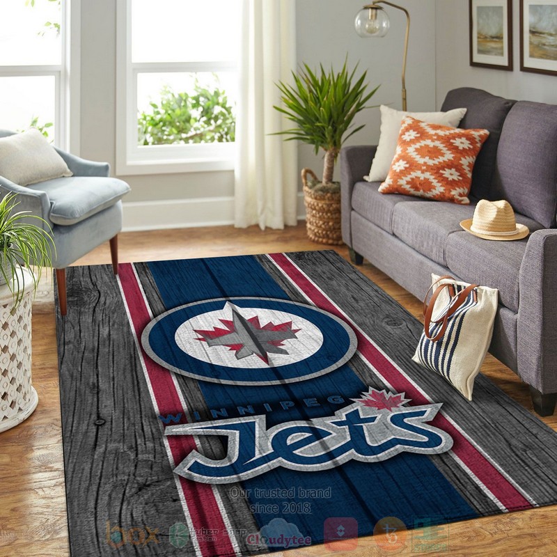 Winnipeg Jets NHL Team Logo Area Rugs 1