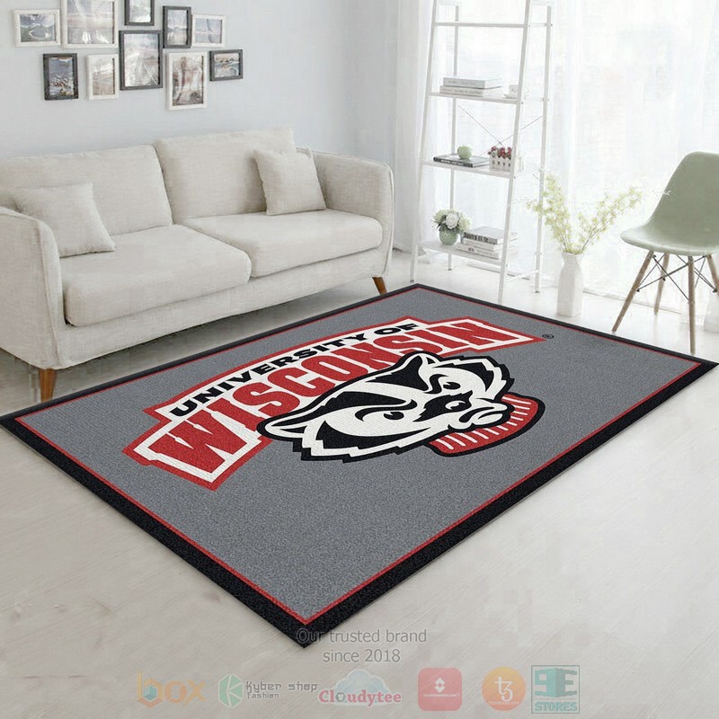 Wisconsin University Team Spirit NCAA Area Rugs 1