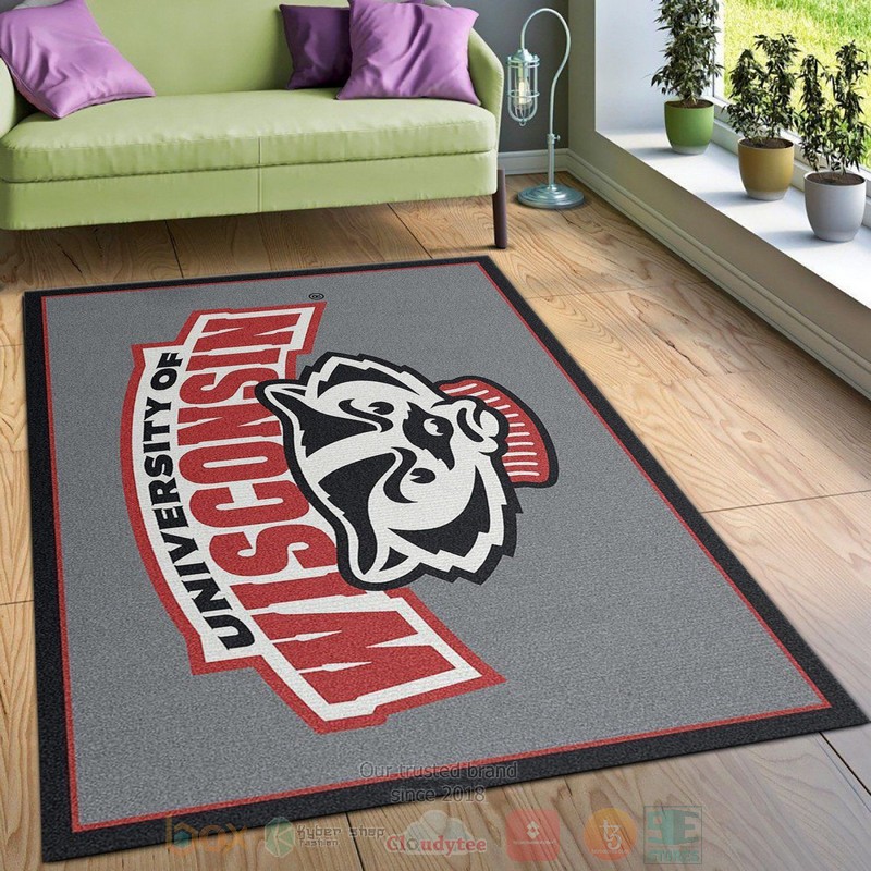 BEST Wisconsin University Team Spirit NCAA Bedroom Rugs 3 Wisconsin University Team Spirit NCAA Area Rugs 1 2