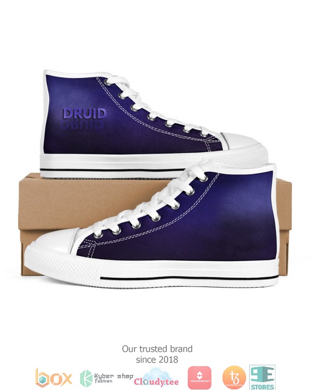 WoW 20 Class Druid Mens High Top canvas shoes 1