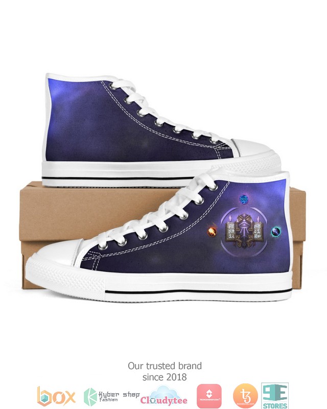 WoW 20 Class Mage Mens High Top canvas shoes