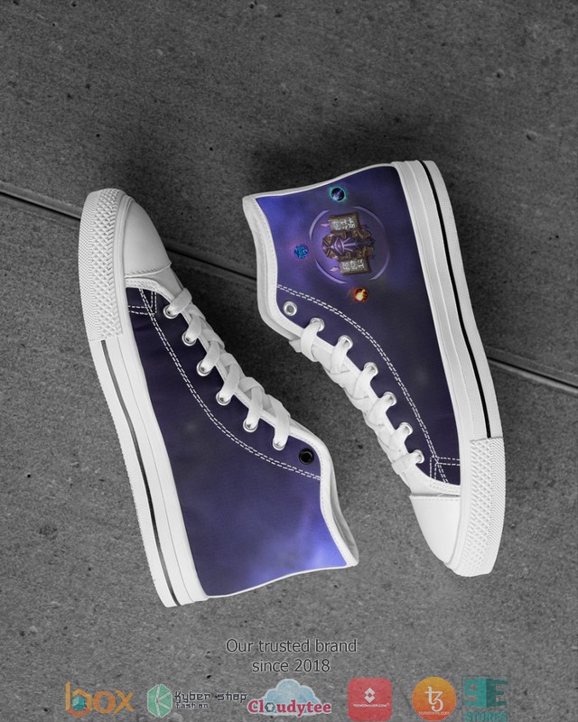 WoW 20 Class Mage Men's High Top canvas shoes 3 WoW 20 Class Mage Mens High Top canvas shoes 1 2