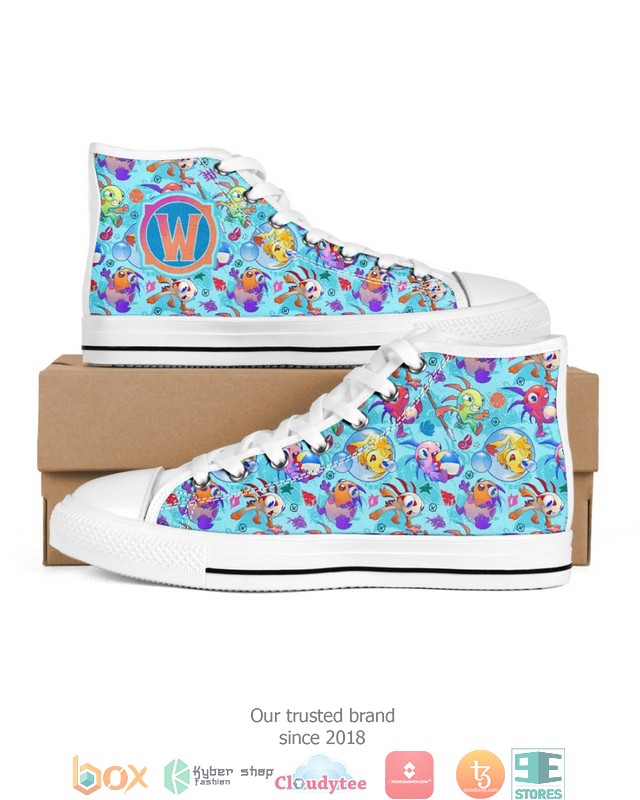 WoW 20 Murloc SP1 Mens High Top canvas shoes 1