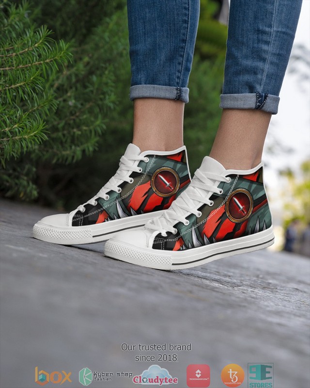 WoW 21 Role DPS Women's High Top canvas shoes 3 WoW 21 Role DPS Womens High Top canvas shoes 1 2