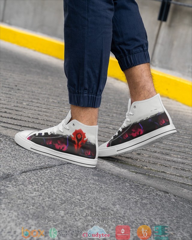 WoW Horde 1 Women's High Top canvas shoes 3 WoW Horde 1 Womens High Top canvas shoes 1 2