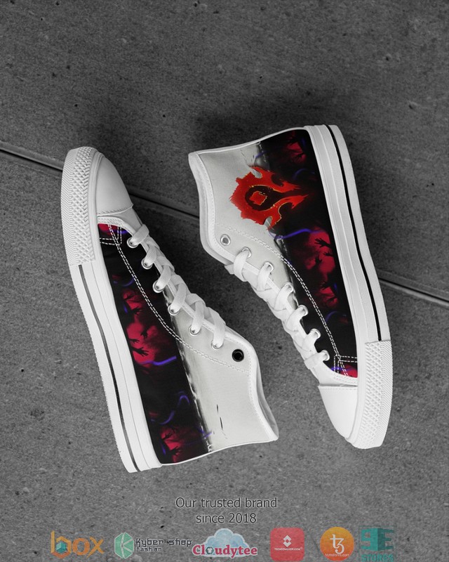 WoW Horde 1 Women's High Top canvas shoes 4 WoW Horde 1 Womens High Top canvas shoes 1 2 3