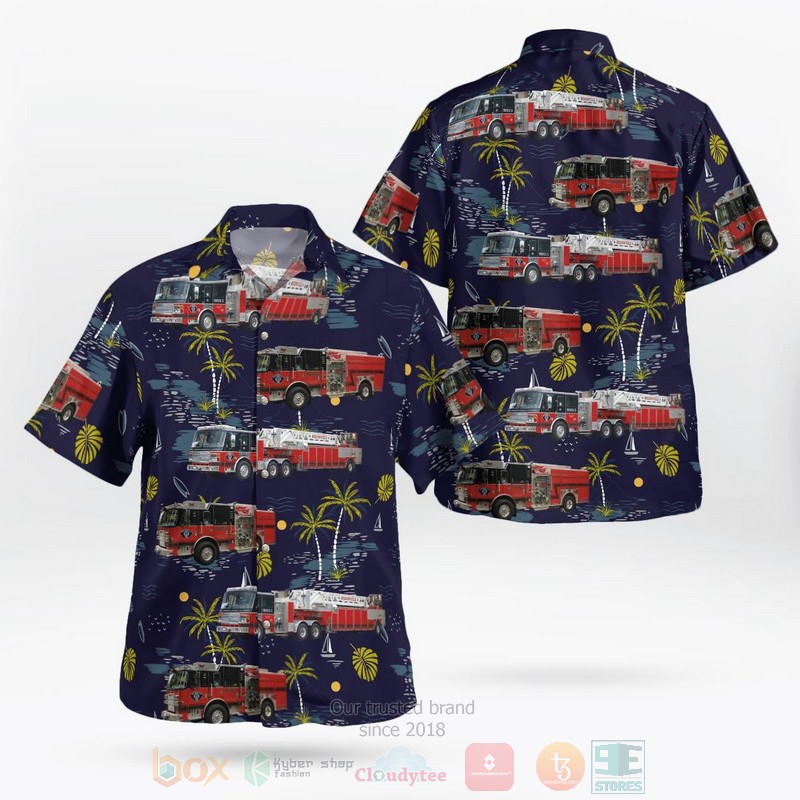 BEST Woodinville, King County, Washington, Woodinville Fire & Rescue 3D Aloha Shirt word2