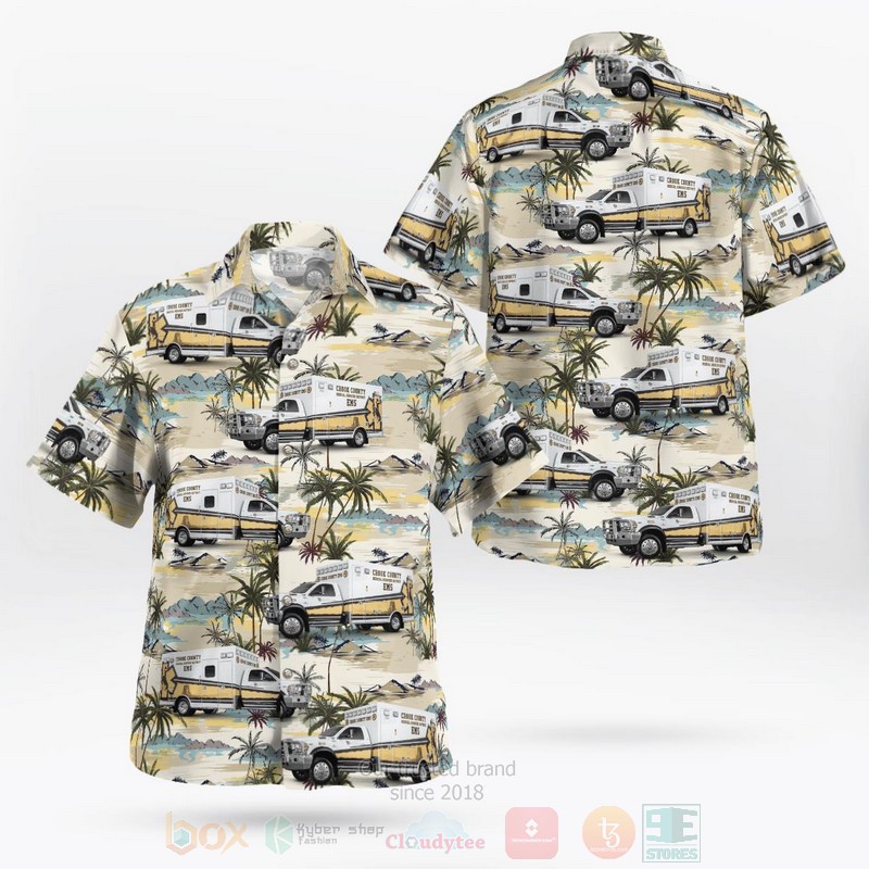 Wyoming Crook County EMS Hawaiian Shirt