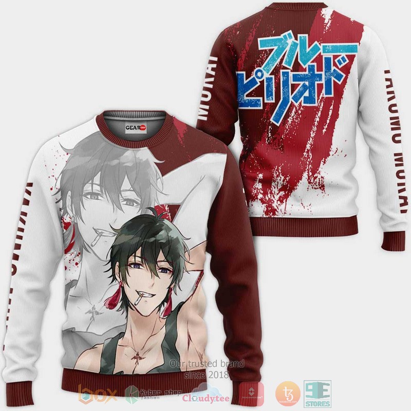 NEW Yakumo Murai Anime Blue Period Full Printed 3D Sweater, Hoodie 2 Yakumo Murai Anime Blue Period 3D Hoodie Bomber Jacket 1