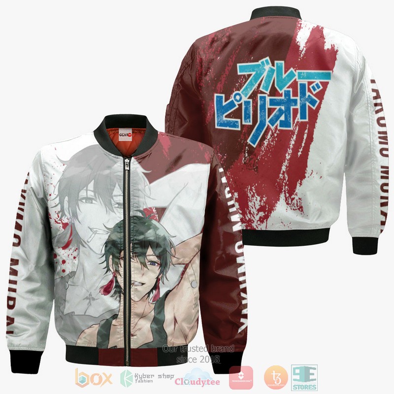 NEW Yakumo Murai Anime Blue Period Full Printed 3D Sweater, Hoodie 4 Yakumo Murai Anime Blue Period 3D Hoodie Bomber Jacket 1 2 3