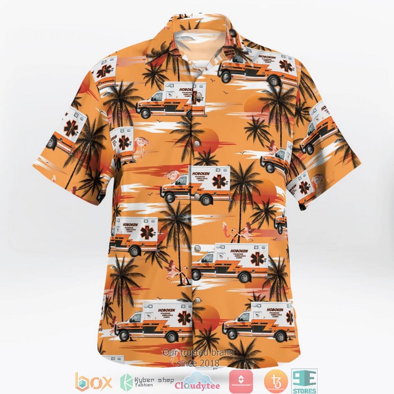 Hoboken Volunteer Ambulance Corps Hoboken NJ Hawaiian Shirt word3