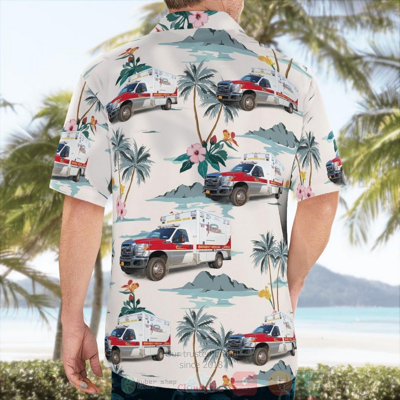 BEST Yonkers, Westchester County, New York, Empress EMS Ford E350 3D Aloha Shirt word3