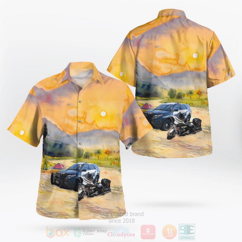 BEST Yonkers, Westchester County, New York, Yonkers Police Department 2013 Ford Police Interceptor Utility And Motorcycle 3D Aloha Shirt word1