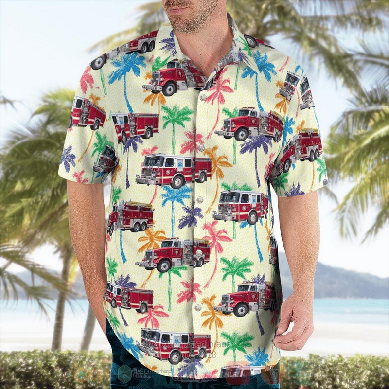 BEST York Beach, York County, Maine, York Beach Fire Department 3D Aloha Shirt word2