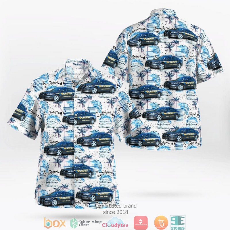 York County South Carolina York County Sheriff Office 2016 Ford Interceptor Hawaiian Shirt word2