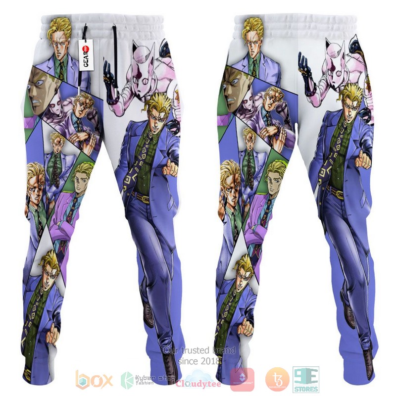 BEST Yoshikage Kira Anime JoJo Adventure Longpants 4 Yoshikage Kira Anime JoJo Adventure Jogger longpants 1 2 3