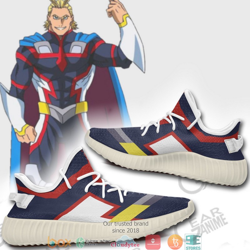 Young All Might Uniform My Hero Academia Yeezy Sneaker Shoes 1