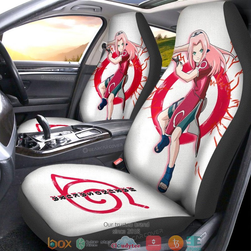 Young Sakura Naruto Anime Car Seat Cover 2 Young Sakura Naruto Anime Car Seat Cover 1