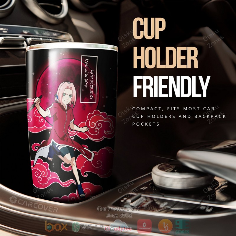 BEST Young Sakura Naruto Anime black Tumbler Cup 2 Young Sakura Naruto Anime black Tumbler 1