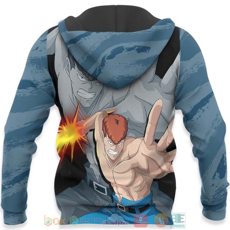 Yu Yu Hakusho Kazuma Kuwabara Anime 3D Hoodie Bomber Jacket 1 2 3 4