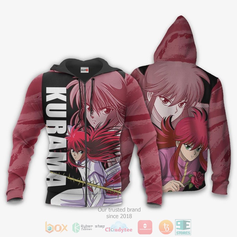 Yu Yu Hakusho Kurama Anime 3D Hoodie Bomber Jacket