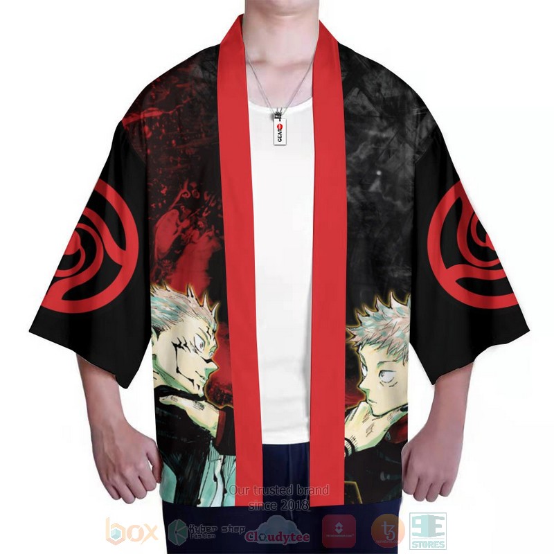 BEST Yuji Itadori And Sukuna Jujutsu Kaisen Anime Japan 3D Print Kimono 3 Yuji Itadori And Sukuna Jujutsu Kaisen Anime Inspired Kimono 1 2