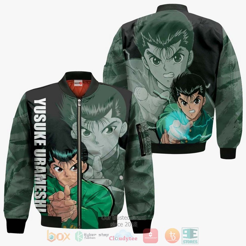 NEW Yusuke Urameshi Yu Yu Hakusho Anime Full Printed 3D Sweater, Hoodie 4 Yusuke Urameshi Yu Yu Hakusho Anime 3D Hoodie Bomber Jacket 1 2 3