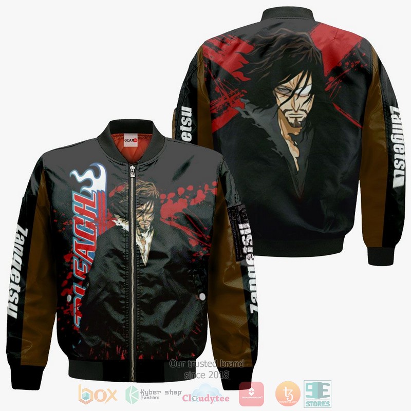 NEW Zangetsu Bleach Anime Full Printed 3D Sweater, Hoodie 4 Zangetsu Bleach Anime 3D Hoodie Bomber Jacket 1 2 3