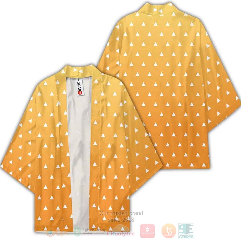 Zenitsu Agatsuma Kimetsu Shirts Anime Inspired Kimono