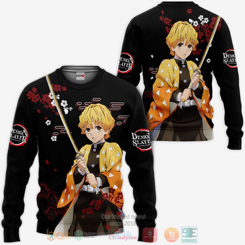 NEW Zenitsu Kimetsu Anime Japan Style Full Printed 3D Sweater, Hoodie 2 Zenitsu Kimetsu Anime Japan Style 3D Hoodie Bomber Jacket 1