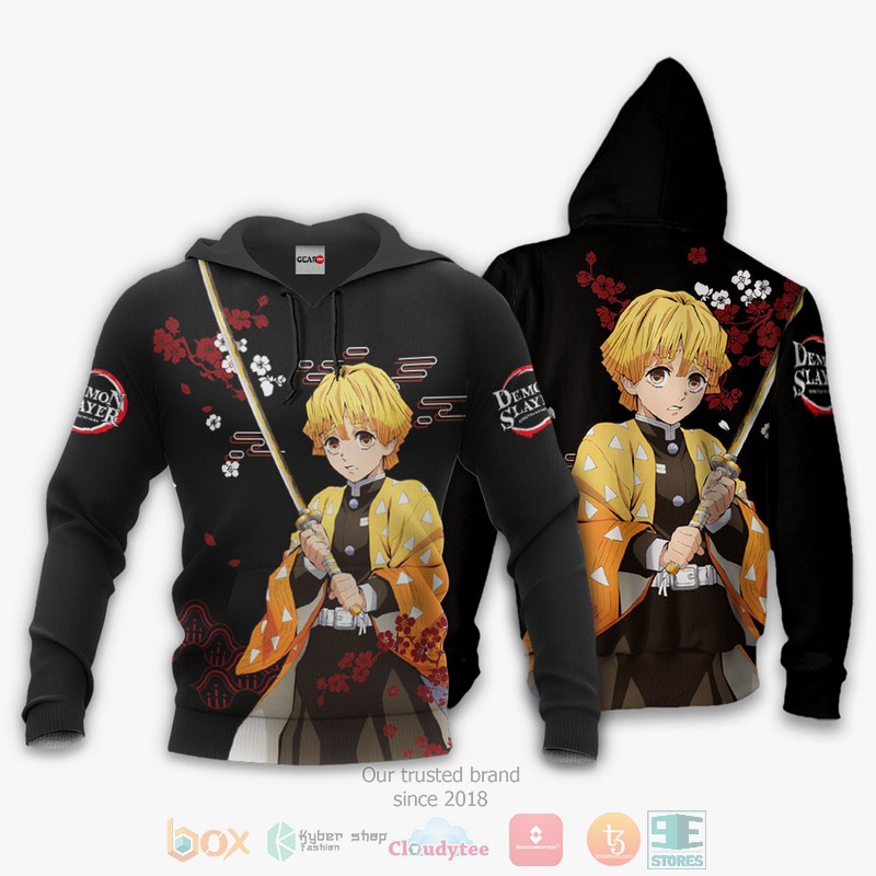 NEW Zenitsu Kimetsu Anime Japan Style Full Printed 3D Sweater, Hoodie 3 Zenitsu Kimetsu Anime Japan Style 3D Hoodie Bomber Jacket 1 2