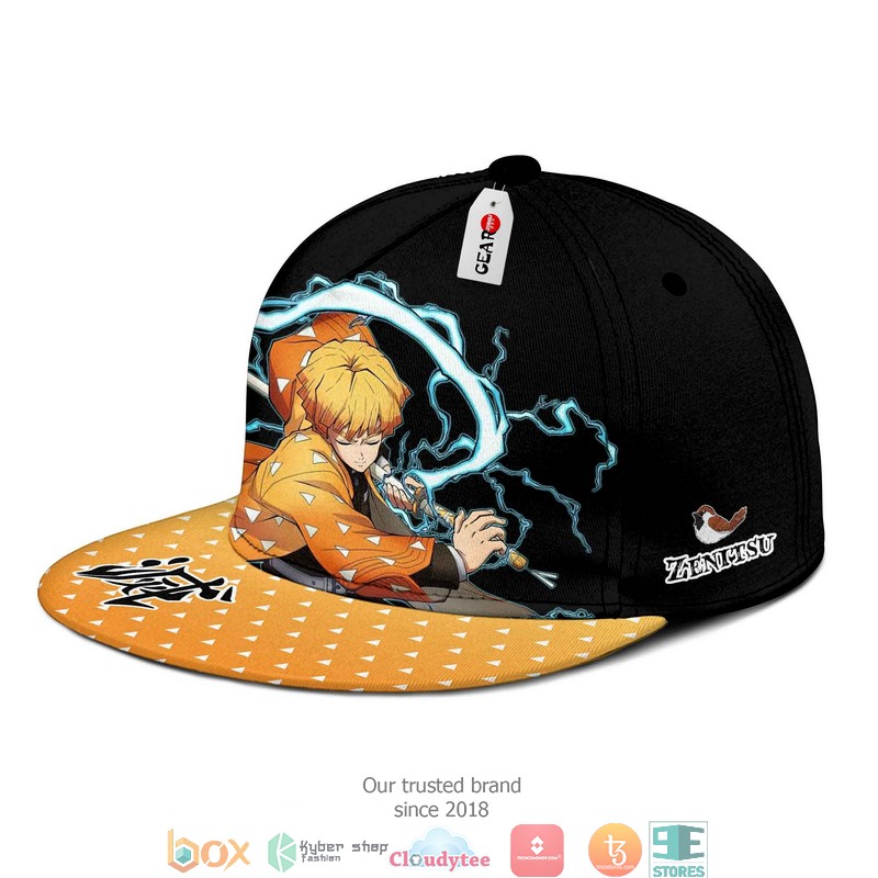 Zenitsu Thunder Breathing Anime Kimetsu Snapback hat 1