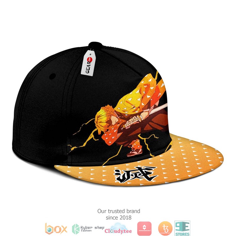 Zenitsu Thunder Breathing Kimetsu Anime Snapback hat 1