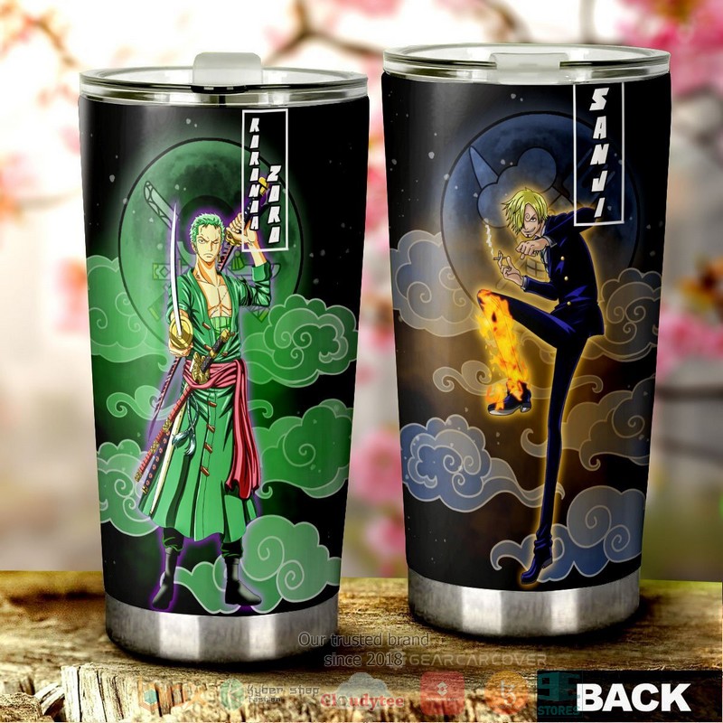 BEST Zoro And Sanji cloud One Piece Anime Tumbler Cup 6 Zoro And Sanji cloud One Piece Anime Tumbler