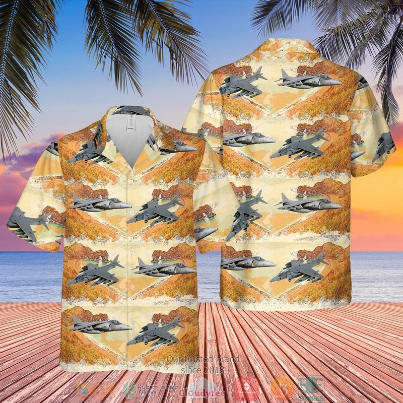 NEW RAF British Aerospace Harrier II Harrier GR7 Hawaii Shirt 1 RAF British Aerospace Harrier II Harrier GR7 Hawaiian Shirt