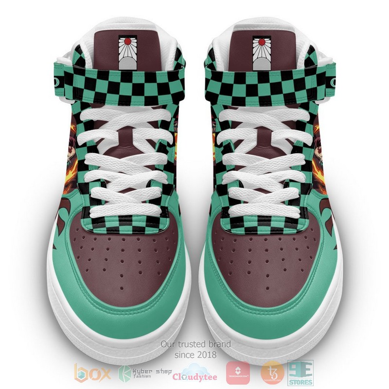 Tanjiros Bloodied Rage Demon Slayer Anime High Air Force Shoes 1