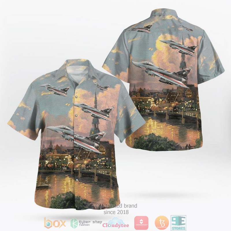 NEW erman Air Force Eurofighter Typhoon 30+25 Hawaii Shirt word3