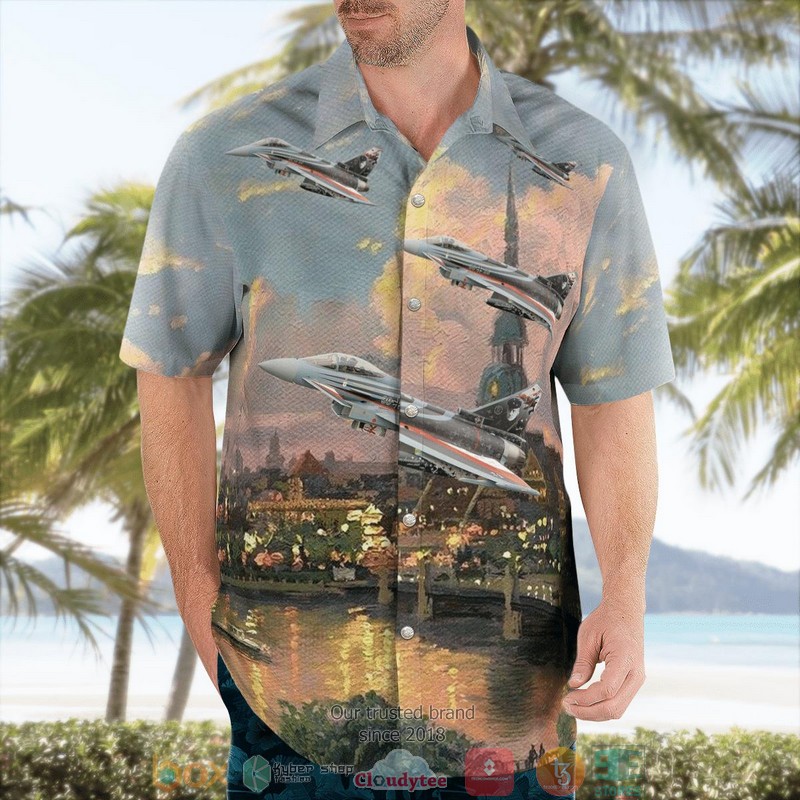 NEW erman Air Force Eurofighter Typhoon 30+25 Hawaii Shirt word3