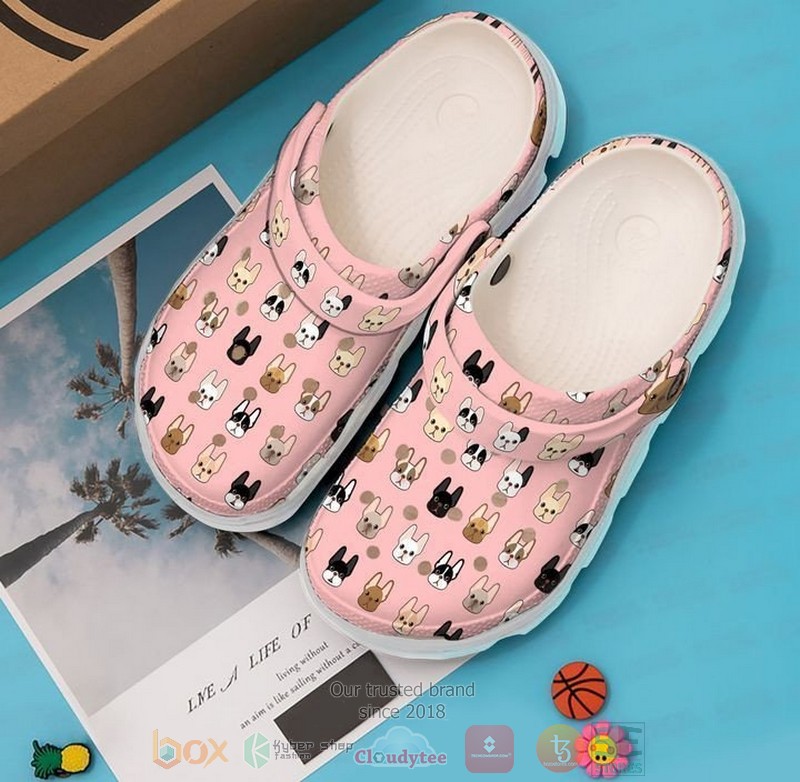 NEW French Bulldog Pattern crocs crocband shoes