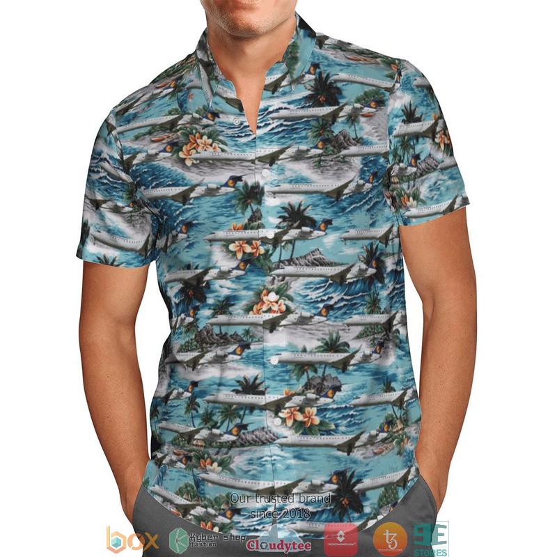 Lufthansa Bombardier CRJ900 Limited Hawaiian Shirt 2 Lufthansa Bombardier CRJ900 Limited Hawaiian Shirt word1