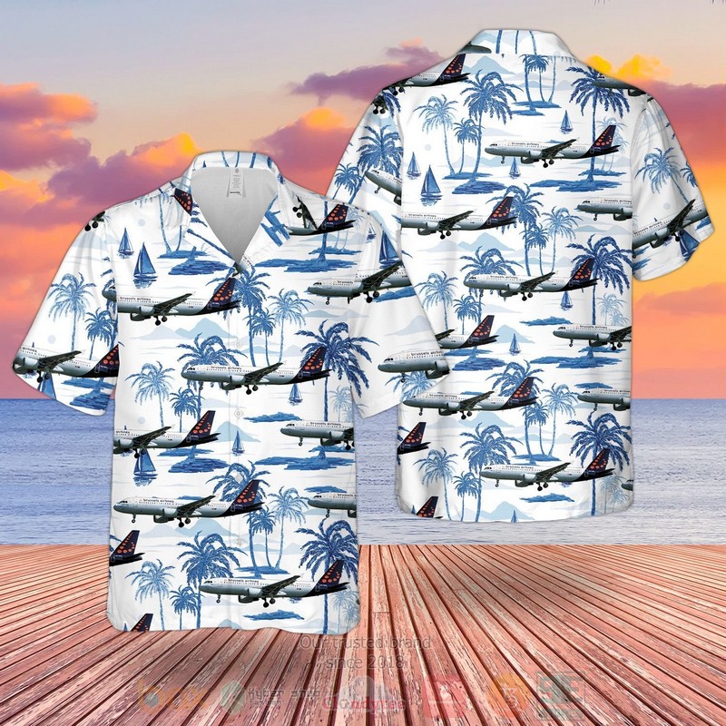 Brussels Airlines Airbus A320 200 Hawaiian Shirt
