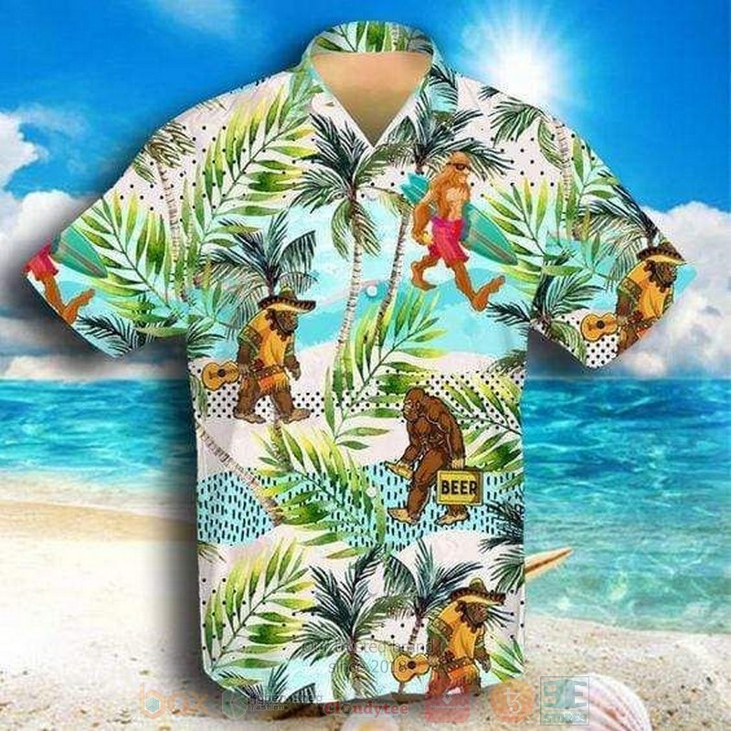 BEST Bigfoot Activities Camping All Over Print Tropical Shirt 1 Bigfoot Activities Camping Short Sleeve Hawaiian Shirt