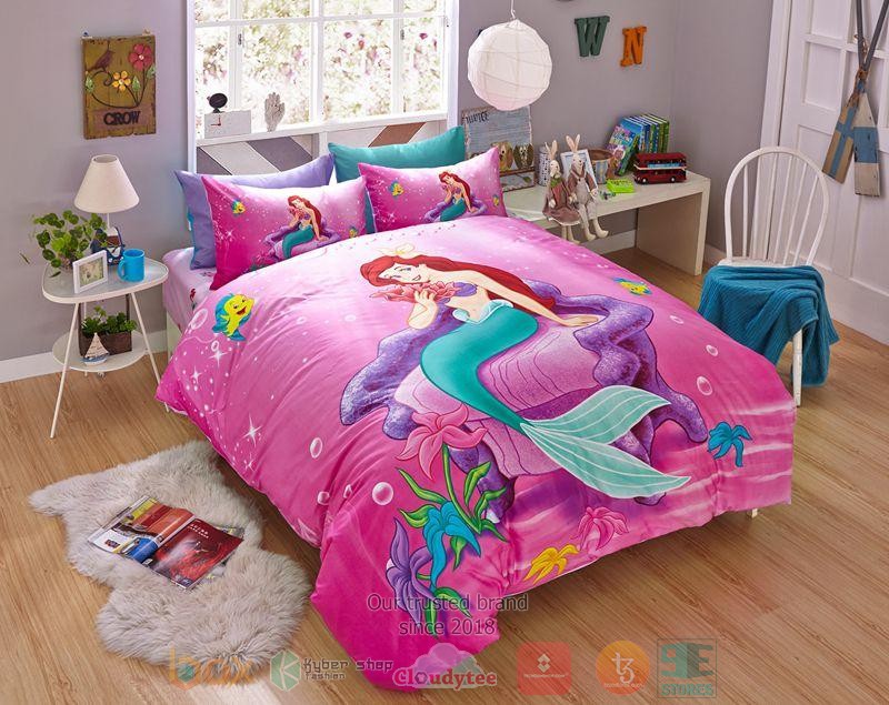 The Little Mermaid Movie Princess Ariel pink Bedding Set