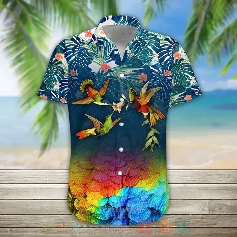 Hummingbird Short Sleeve Hawaiian Shirt