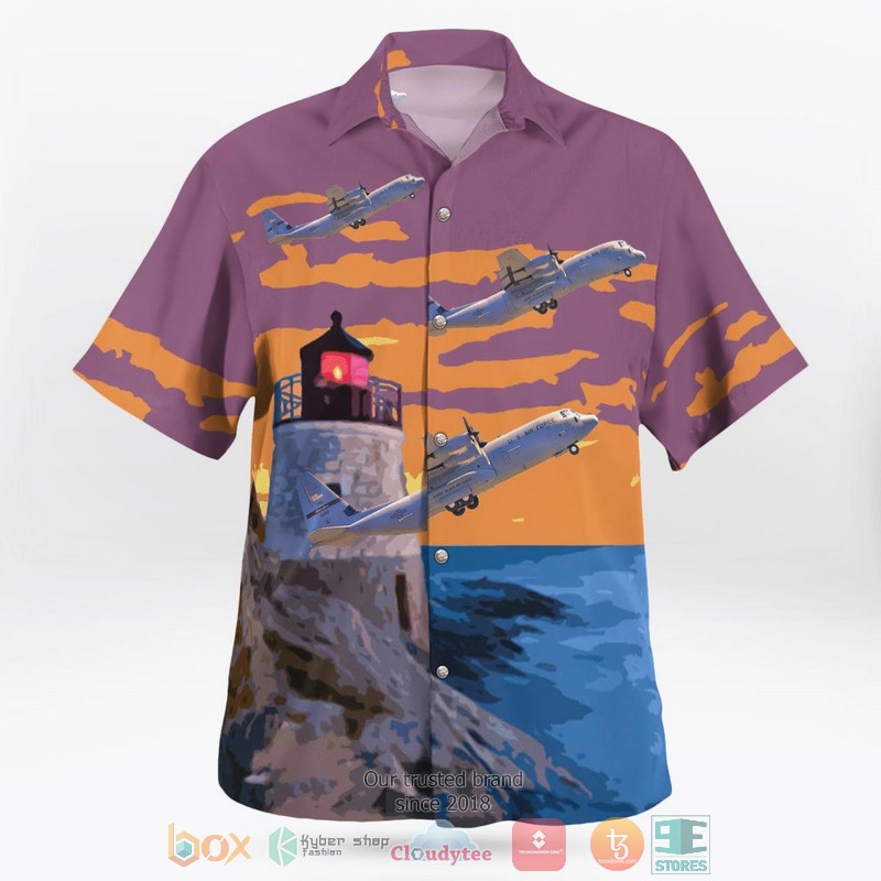 US Air Force Rhode Island Air National Guard 143d Airlift Wing C-130J Hercules Hawaiian Shirt 3 US Air Force Rhode Island Air National Guard 143d Airlift Wing C-130J Hercules Hawaiian Shirt word3