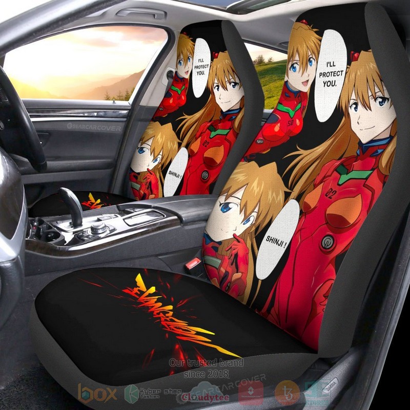 Asuka Langley Soryu Neon Genesis Evangelion Anime Car Seat Cover 1