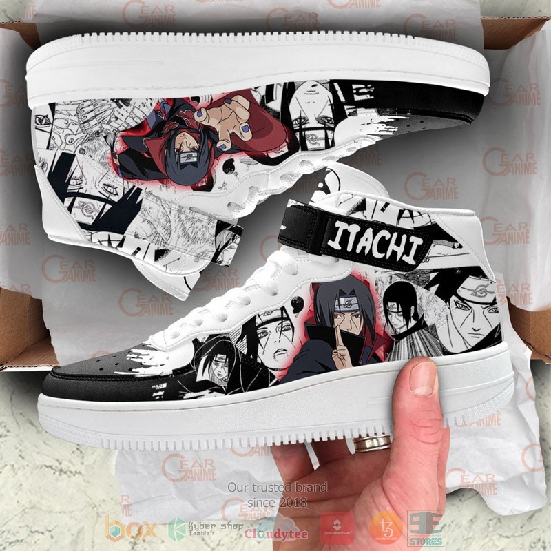 NEW Itachi Uchiha Anime Mix Manga High Top Air Force Shoes 4 Itachi Uchiha Anime Mix Manga High Air Force Shoes 1 2 3